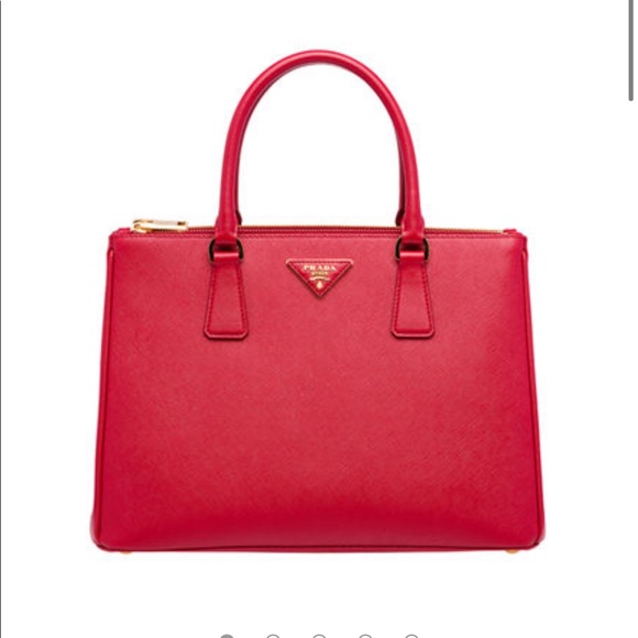 PRADA Medium Galleria Tote Bag w/ Strap (Red) - Picture 7 of 7